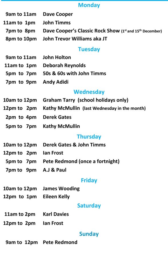 RH Schedule Dec 2025