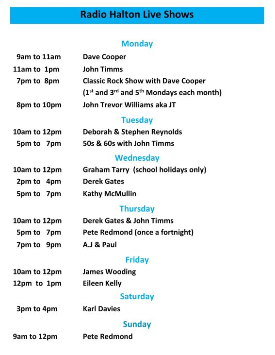 RH schedule 010725 RH schedule 010725