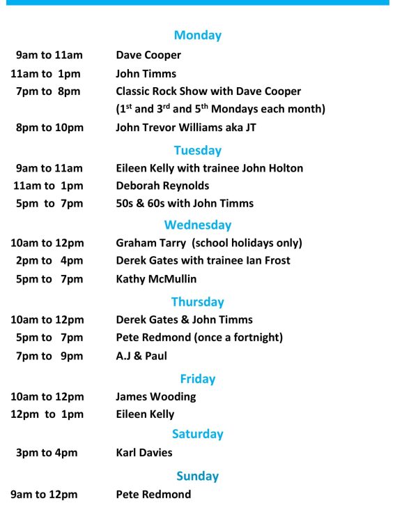 RH schedule 010825 RH schedule 010825